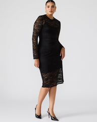 HAILEE LACE DRESS BLACK