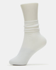 FISHNET SLOUCHY CREW SOCKS WHITE