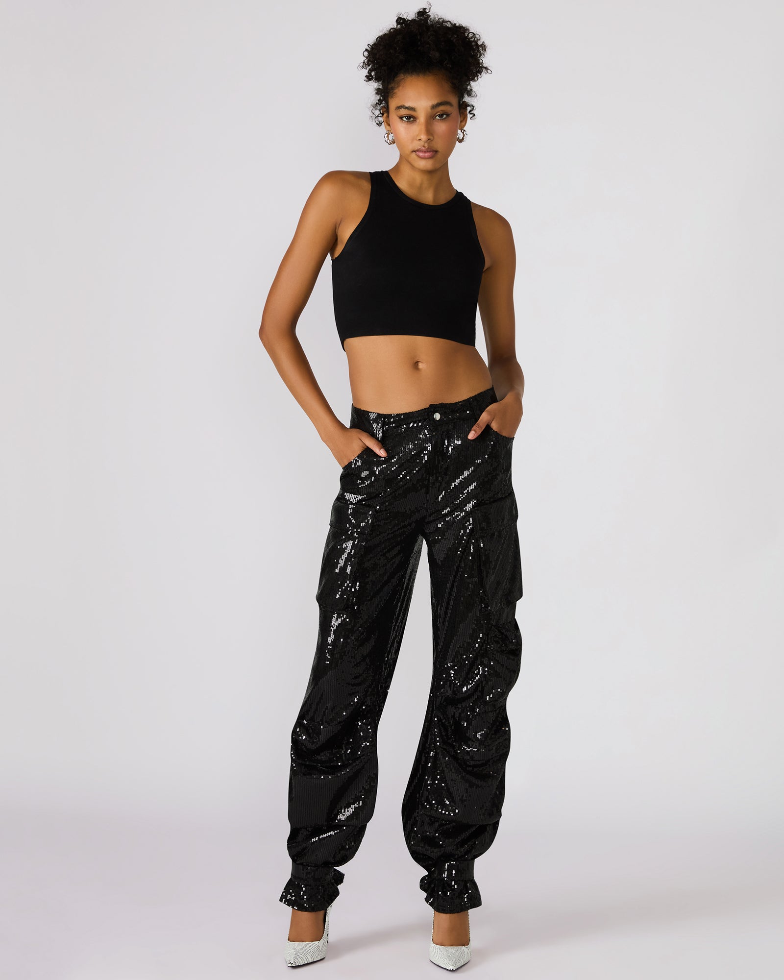 DUO SEQUIN PANT BLACK