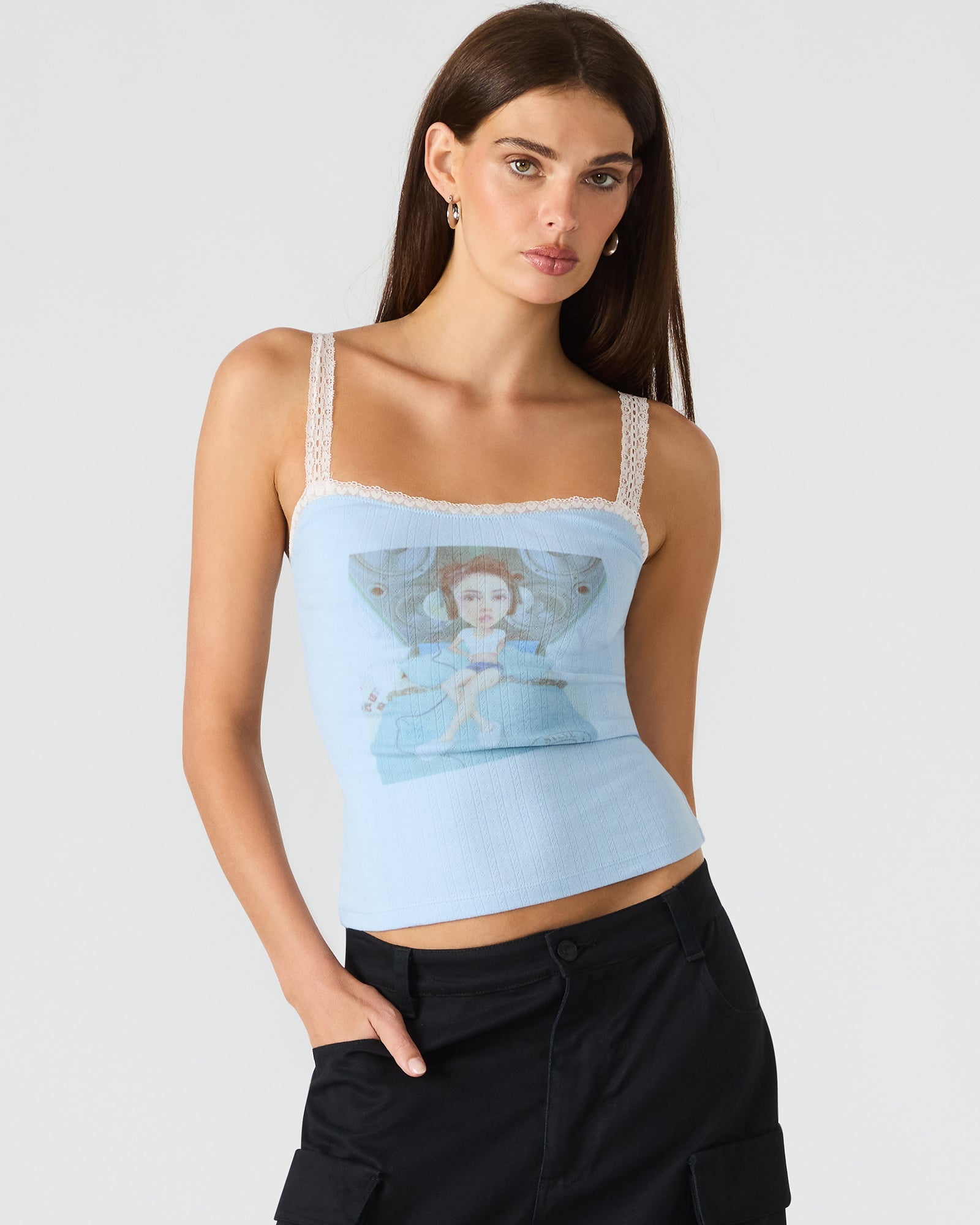 LOVE GOLDIE TANK SURF BLUE