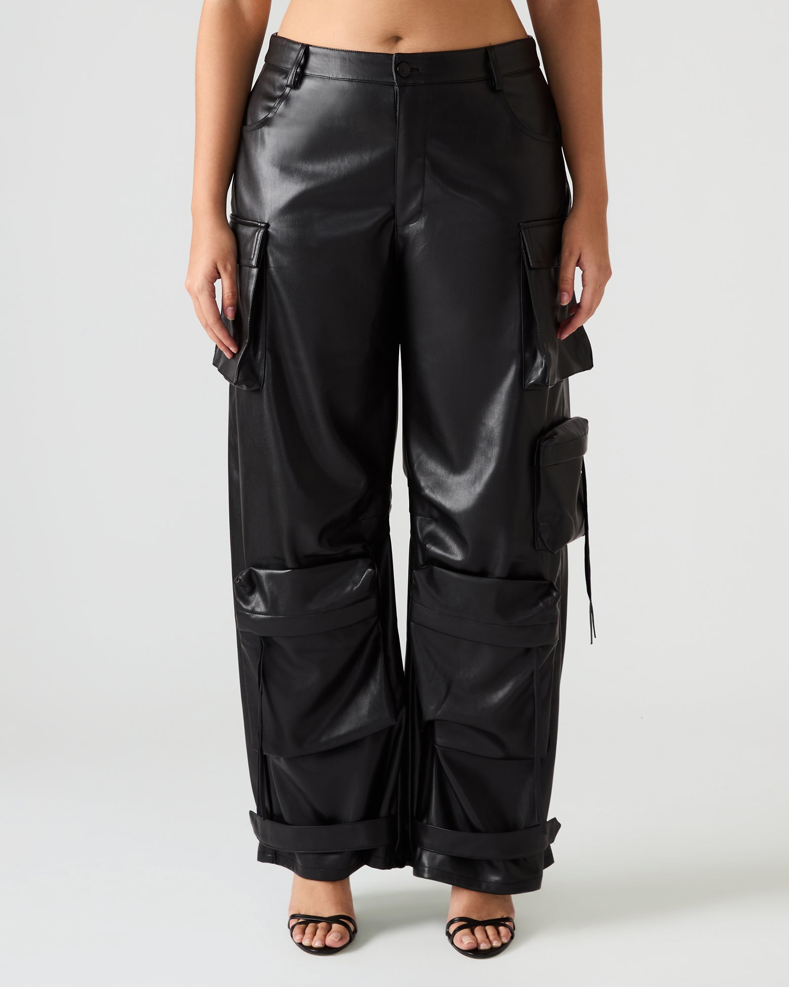 VEGAN LEATHER DUO PANT BLACK