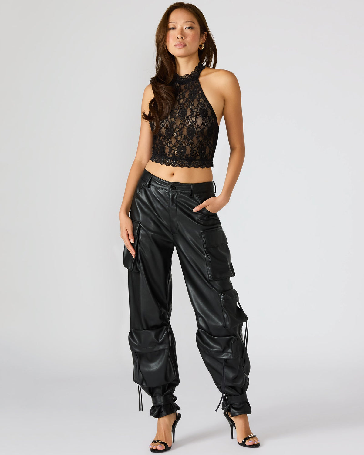 VEGAN LEATHER DUO PANT BLACK